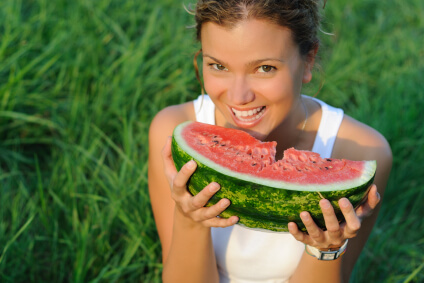 woman-eating-watermelon